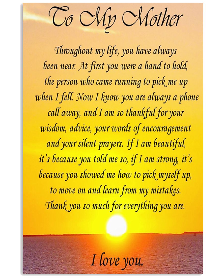 TO MY MOTHER 16x24 Poster