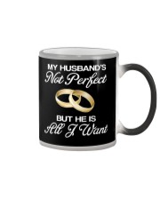 My Husband's Not Perfect But he Is All I Want Color Changing Mug thumbnail