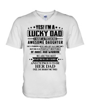 To My Dad From Daughter V-Neck T-Shirt tile