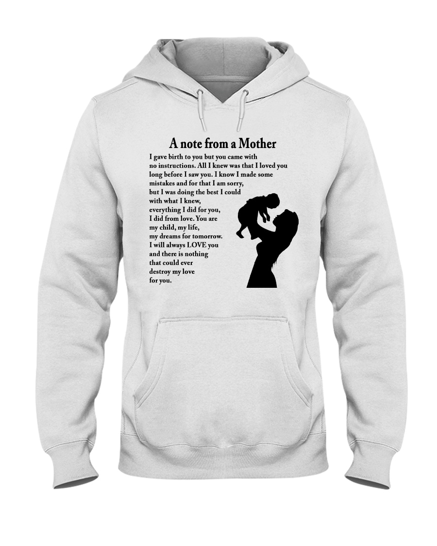 A NOTE FROM A MOTHER Hooded Sweatshirt