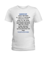 To Grandson From Grandma And Grandpa Ladies T-Shirt tile