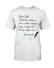 DEAR DAD THANKS FOR LOVEING ME Classic T-Shirt thumbnail