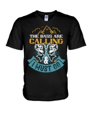 THE BASS ARE CALLING V-Neck T-Shirt tile