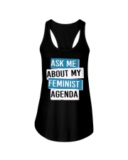 Ask Me About My Feminist Agenda Ladies Flowy Tank tile