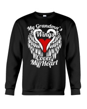 My Grandma's wings cover my heart Crewneck Sweatshirt tile