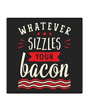 Whatever Sizzles Your Bacon Typography Square Coaster tile