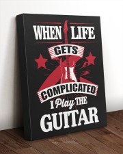 When life gets complicated I play the guitar 16x20 Gallery Wrapped Canvas Prints aos-canvas-pgw-16x20-lifestyle-front-17