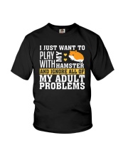 I JUST WANT TO PLAY WITH MY HAMSTER Youth T-Shirt tile