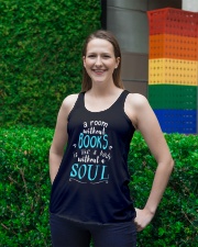 A room without books is like a body without a soul Ladies Flowy Tank lifestyle-bellaflowy-tank-front-2