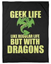 Geek life like regular life but with Dragons Fleece Blanket tile
