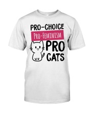 Pro-Choice Pro-Feminism Pro-Cats Classic T-Shirt tile
