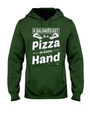 A Balanced Diet is a Pizza in Each Hand Hooded Sweatshirt tile