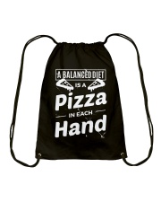 A Balanced Diet is a Pizza in Each Hand Drawstring Bag tile