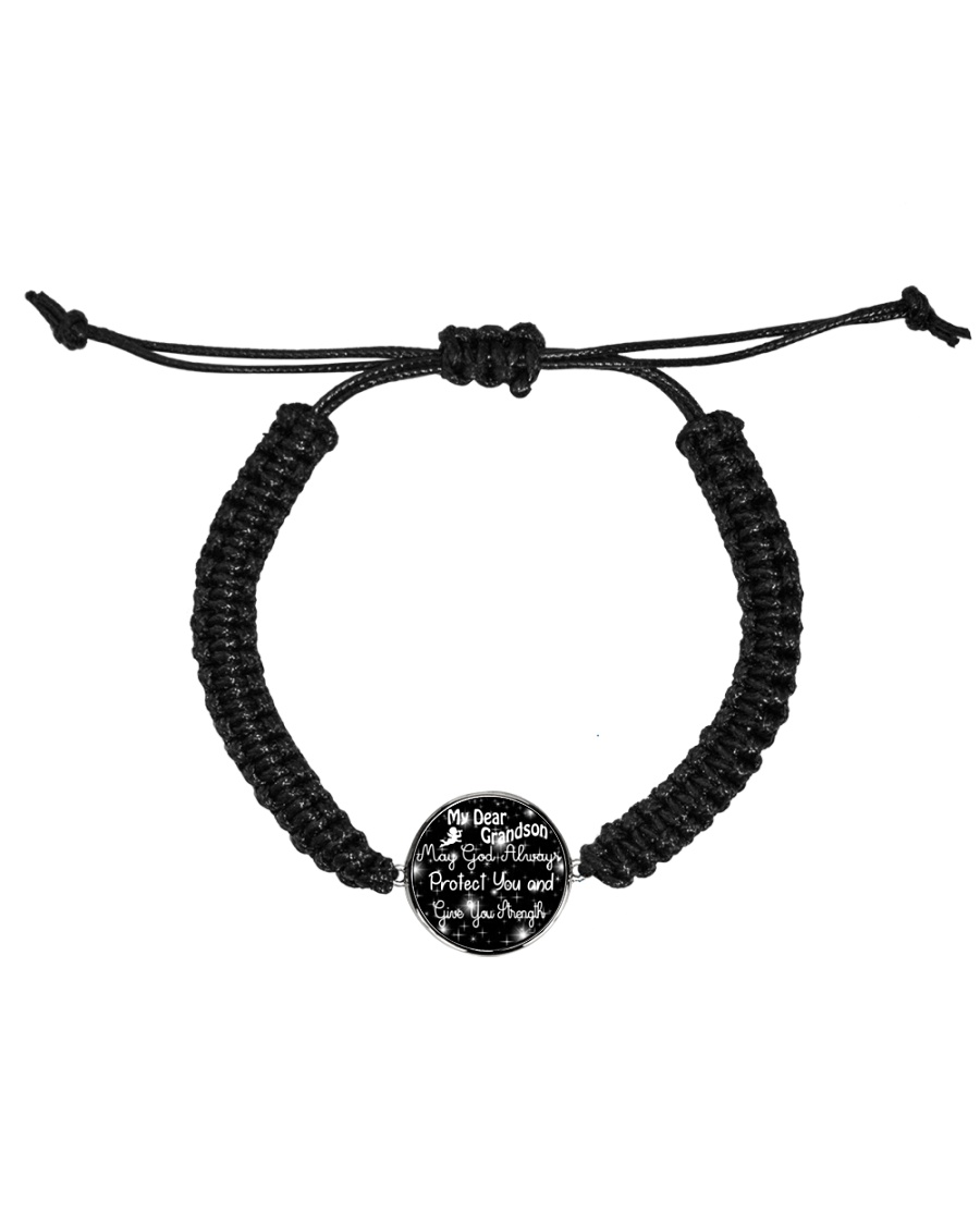 To My Grandson Necklace Cord Circle Bracelet