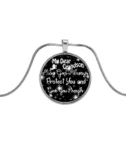To My Grandson Necklace Metallic Circle Necklace thumbnail
