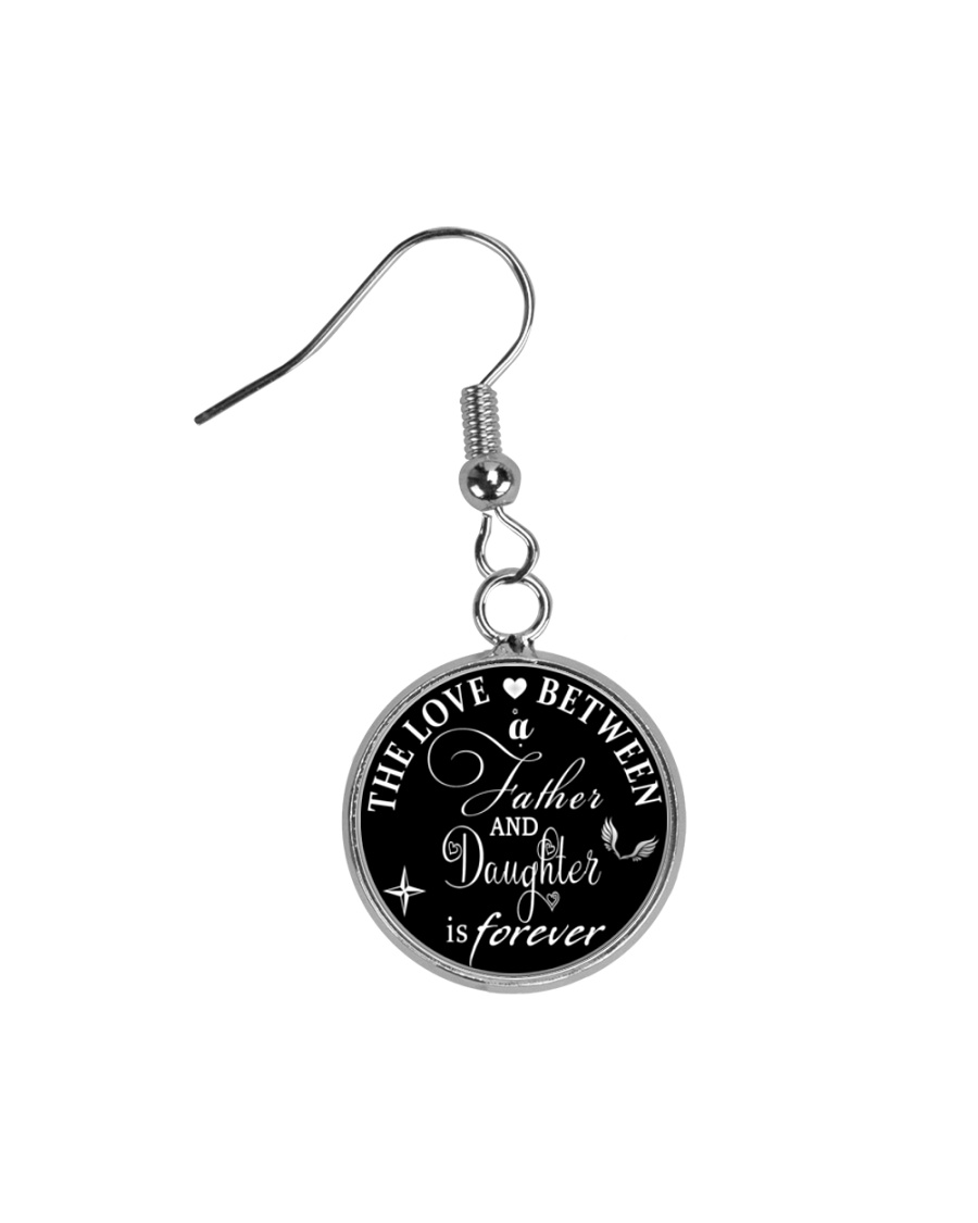 To My Daughter Necklace - Father And Daughter Circle Earrings