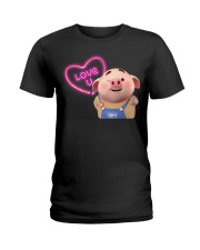 Pig cute Ladies T-Shirt thumbnail