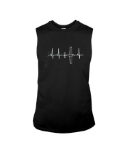 Airplane Pilot Shirt Pilot Heartbeat T-Shirt Sleeveless Tee thumbnail