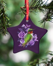 Hummingbird Purple Flower Star ornament - single (porcelain) aos-star-ornament-single-porcelain-lifestyles-08