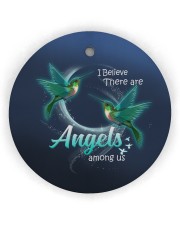 Hummingbird Angels Circle Ornament (Wood tile
