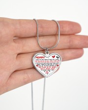 I've Only Been In Your Life Mommy Metallic Heart Necklace aos-necklace-heart-metallic-lifestyle-07