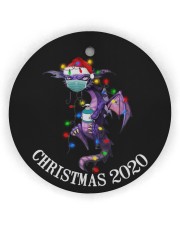 Dragon Christmas Circle Ornament (Wood tile