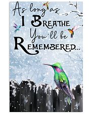 Hummingbird You'll Be Remembered Poster 11x17 Poster front