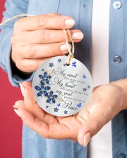 Butterfly My Mind Still Talks To You Circle ornament - single (porcelain) aos-circle-ornament-single-porcelain-lifestyles-01