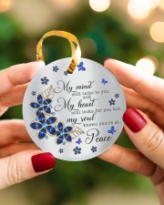 Butterfly My Mind Still Talks To You Circle ornament - single (porcelain) aos-circle-ornament-single-porcelain-lifestyles-08