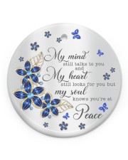 Butterfly My Mind Still Talks To You Circle ornament - single (porcelain) front