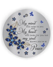 Butterfly My Mind Still Talks To You Circle Ornament (Wood tile