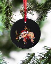 Sloth Christmas Circle ornament - single (porcelain) aos-circle-ornament-single-porcelain-lifestyles-07