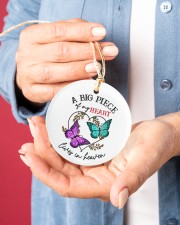 Butterfly A Big Piece Of My Heart Lives In Heaven Circle ornament - single (porcelain) aos-circle-ornament-single-porcelain-lifestyles-01