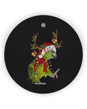 Parrot Christmas Circle Ornament (Wood tile