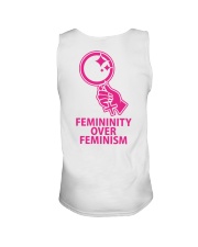 Femininity Over Feminism Unisex Tank back