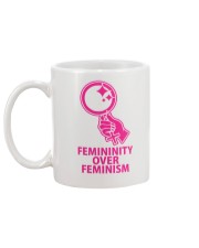 Femininity Over Feminism Mug back