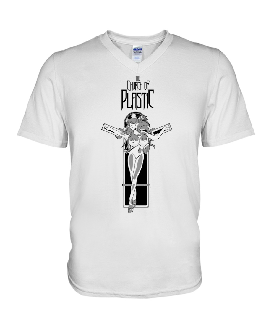The Church of Plastic - Bright V-Neck T-Shirt