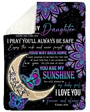 To My daughter - mom Large Sherpa Fleece Blanket - 60" x 80" thumbnail