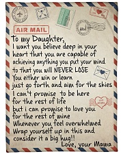 To My Daughter - Mama Large Fleece Blanket - 60" x 80" front