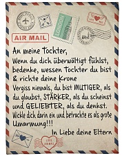 Tochter - In Liebe deine Eltern Large Fleece Blanket - 60" x 80" front