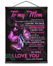 To My Mom - Daughter 16x20 Black Hanging Canvas thumbnail