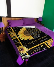 To My Daughter - Mom Large Fleece Blanket - 60" x 80" aos-coral-fleece-blanket-60x80-lifestyle-front-01