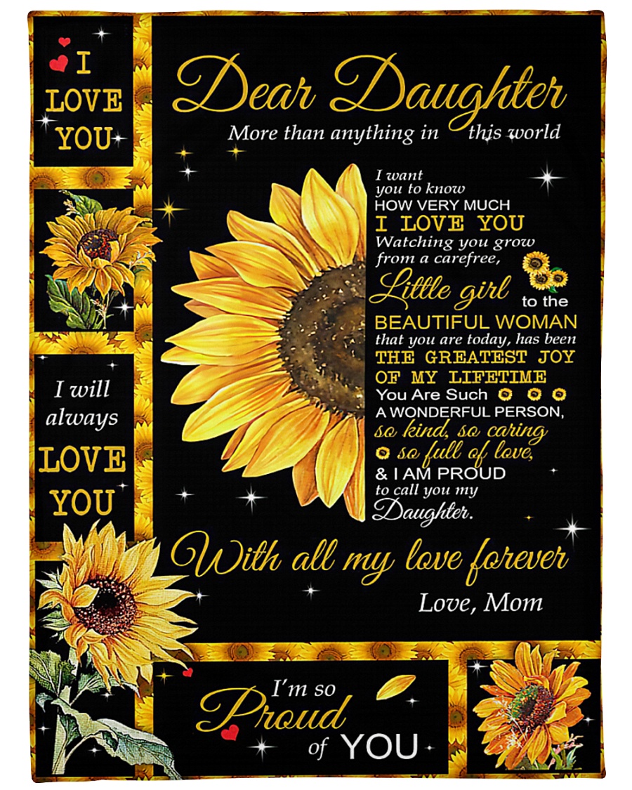 To My Daughter - Mom Large Fleece Blanket - 60" x 80"