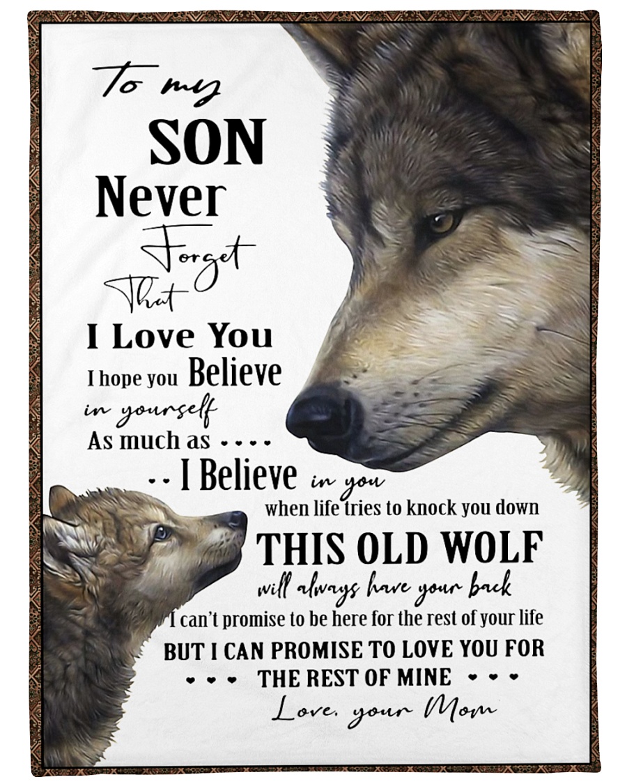 To My Son - Mom Large Fleece Blanket - 60" x 80"