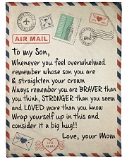 To My Son - Mom Large Fleece Blanket - 60" x 80" front
