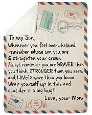 To My Son - Mom Large Sherpa Fleece Blanket - 60" x 80" thumbnail