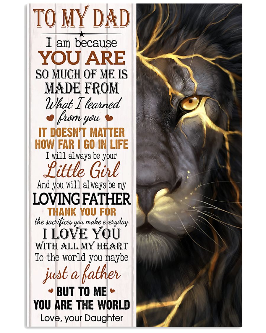 TO MY DAD - DAUGHTER 11x17 Poster