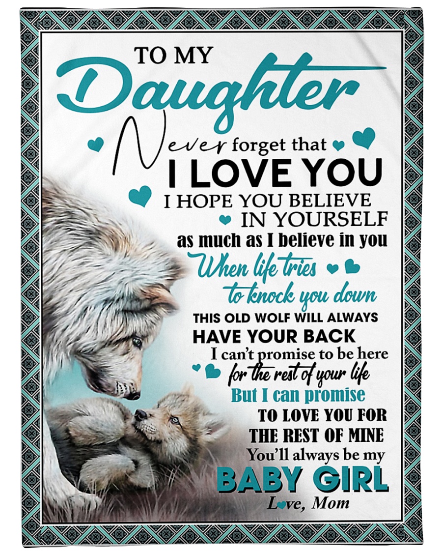 To My Daughter - Mom Large Fleece Blanket - 60" x 80"