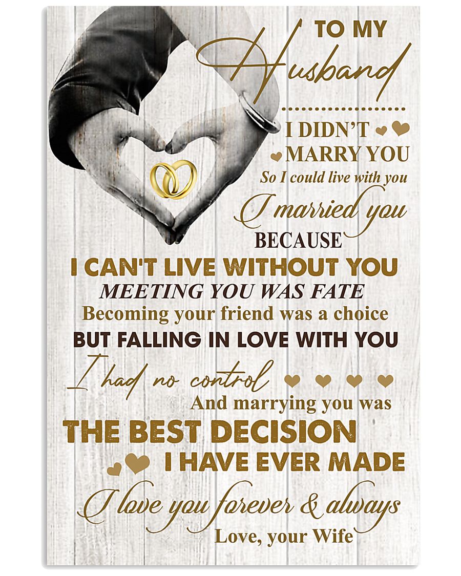 To My Husband - WIfe 11x17 Poster
