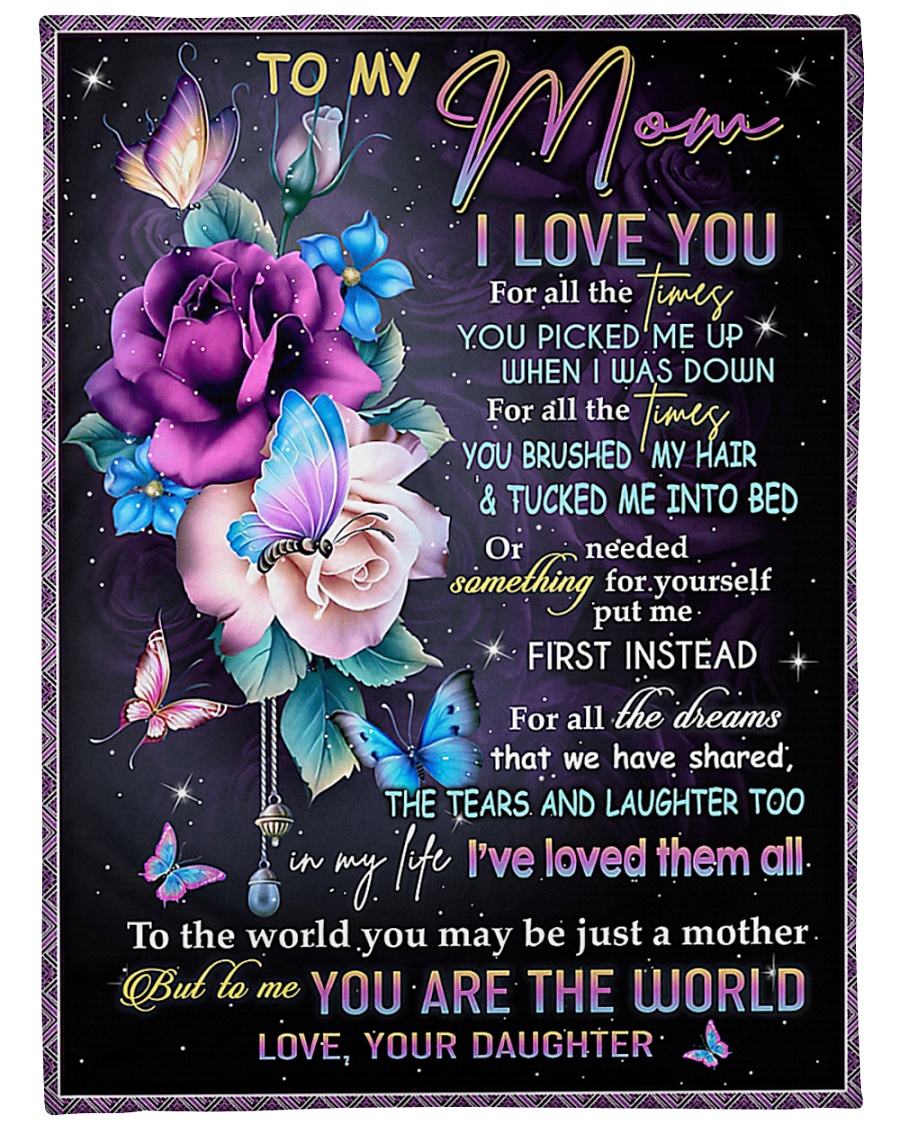To My Mom - Daughter Large Fleece Blanket - 60" x 80"